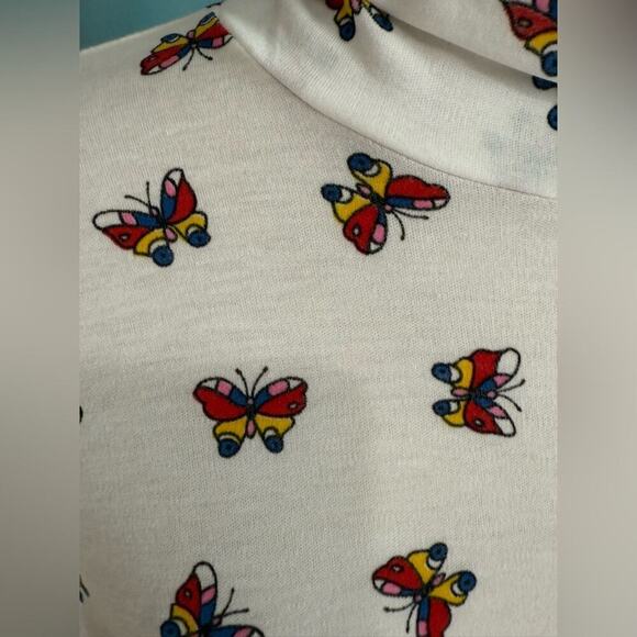 NOS vintage 80s butterfly turtleneck. S - Picture 5 of 7
